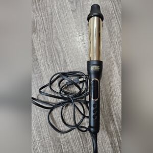 Hot Tools Pro Artist 24K Gold 2 in 1 Curling Wand, 1-1 ½”